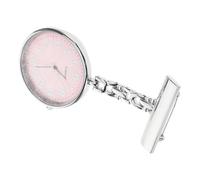 SHYCELOHES Large Dial Nurse Hanging Pocket Watch for Nursing Students, Analog Simple Nurse Fob Watch with Pink Face, Portable Medical Badge Accessory for Hospital and Clinical Use