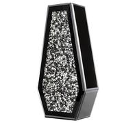 SHYFOY Black Crushed Diamond Vase Large Mirrored Flower Vases Home Decor Black Crystal Glass Vases for Centerpieces, Dried and Artificial Flowers, Can't Hold Water