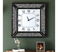 SHYFOY Luxury Glass Wall Clock -Modern Minimalist Design with Sleek Silver Frame