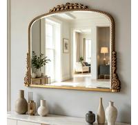 SHYFOY Vintage Arch Wall Mirror 60 x 90 cm Gold Baroque Frame