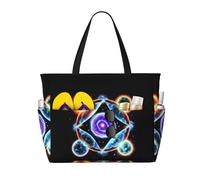 ShyHhts Cosmic Stars Large Capacity Beach Travel Bag, Women'S Handbag Is Waterproof And Sandproof, Suitable For Travel, Beach Vacation, Etc., Black, One Size