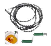 SHYICHENG Drain Unblocker Tool, 5m x 10mm Flexible Drain Snake for Sink, Toilet, Bathroom, Shower - Professional Plumbing Snake with Handle, Clog Remover for Kitchen Sink, Bathtub, Sewer