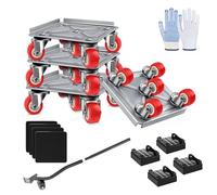 SHYICHENG Heavy Duty Furniture Movers with Wheels, 5-Wheel Furniture Dolly 360 Rotating, 600kg Load Capacity, Furniture Sliders, Sofa Fridge Washing Machine Mover Tool Set