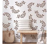 SHYJSHYJ Vine Olive Branch Leaf Wall Stencils for Painting Large Pattern on Wall, Reusable Decorative Botanical Tree Leaves Template for Modern Floral Scandinavian Boho Painting Wall Art Décor