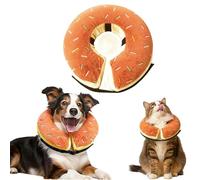 Shyllin Inflatable Dog & Cat Collar with Adjustable Fastener, Suitable for Surgery or Wound Healing, Anti-Licking (Orange, XL)