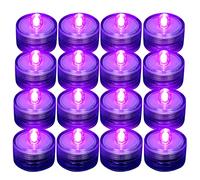 SHYMERY Submersible LED Light,Purple Waterproof Flameless Candle Tea Lights,Underwater Battery Operated Seasonal Festival Celebration Light for Table,Wedding Centerpieces, Party,Pack of 12