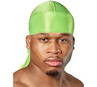 SHYNE Silky Durag - Green | Perfect for Waves, Braids & Locs | Premium Silk Du Rags for Men & Women | Wide & Long Tail | Ultra-Soft & Wrinkle Free Satin | Black Owned Business