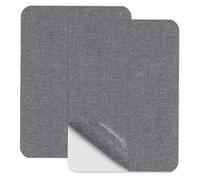 SHYSBV 2 Pcs Fabric Repair Patches, 8 x 11 Inches Fabric Repair Tape, Self Adhesive Repair Patch Linen Canvas Repair Kit for ofa Car Seats Furniture Awnings Curtain Tents Lounge Chairs(Beige grey)