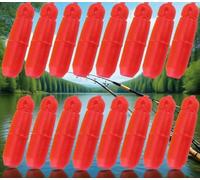 SHYSBV 20 Pcs Pole Elastics for Fishing,Fishing Pole Elastic,Fishing Line Stopper,Method Hollow Pole Elastic Bead Connector Terminal Tackle Slip System(Red)