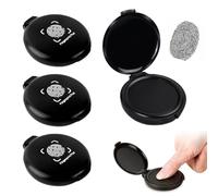 SHYSBV 4 PCS Fingerprint Ink Pads， Finger Print Kit ，Black Thumbprint Ink Pad Fingerprint Kit for Identification Security ID Fingerprint Cards Law Enforcement Fingerprint Stamp Ink Pad