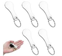 SHYSBV 5pcs Shopping Trolley, Stainless Steel Trolly Coin uk, Pound Coin Trolley Token - Durable and Removable Key Tags for Shopping Trolleys, Lockers, and Organizing