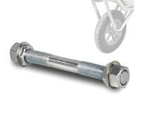SHYSBV Axle for Wheelbarrow Wheel 16 mm Axle Set, Galvanised Steel, Wheelbarrow Axle for Material Transport, Wheel Axle 155 mm for Wheelbarrow and Handcart