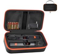 SHYSBV Bluetooth Microphone Bag, Bluetooth Microphone Bag - Compatible with Wireless Two & PartyBox, JBL Series - Transport Box for 2 Microphones, Receivers, Adapters & Accessories (Black)