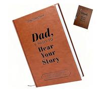 SHYSBV Dad,I Want To Hear Your Story - A Father's Guided Journal Book to Share His Life Story Journal,Leather Wrapped Hardback Dad Journal Book,Portable Journal School Supplies for Dad Birthday Gifts
