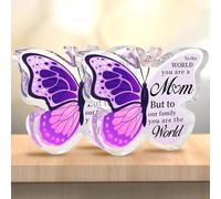 SHYSBV Daughter Gifts from Mum, Butterfly Shape Acrylic Plaque Gifts for Daughter from Mum and Dad on Her Birthday Graduation
