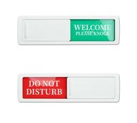 SHYSBV Do Not Disturb Door Sign, 2Pcs Slider Office Door Signs Welcome Sign for Home, Magnetic Do Not Disturb Sign - Reusable Door Signs for Offices, Home Office Restroom Conference, and Shared Spaces