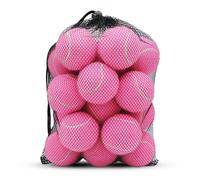 SHYUJAJIE Tennis Balls, 20 Pack Training Tennis Balls,High Elasticity Practice Tennis for Beginner, Exercise Playing Balls for Pet Dog (Pink)