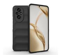 SHYXGLON For Honor 200 5G Case Silicone Rubber Ultra Thin, Soft TPU Gel Flexible Bumper Hybrid Armor Rugged Flexible Anti-Slip Shockproof Cover for Honor 200 5G Case (Black#)
