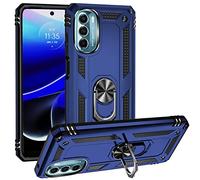 SHYXGLON for Motorola G82 Case Moto G82 Case Kickstand Cover Hybrid Armor Military Grade Ring Holder Bracket Double Layer Heavy Duty Bumper Anti Scratch Stand Case for Motorola Moto G82 5G (Blue)