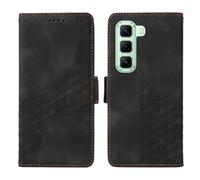 SHYXGLON Wallet Case Compatible with Infinix Hot 50 5G(Not for 4G), Premium Leather Wallet [Wrist Strap] [Card Slots] [Magnetic Closure] Kickstand Flip Case for Infinix Hot 50 5G (Black)