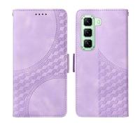 SHYXGLON Wallet Case Compatible with Infinix Hot 50 Pro Plus, Premium Leather Wallet Cover [Wrist Strap] [Card Slots] [Magnetic Closure] Kickstand Flip Case for Infinix Hot 50 Pro Plus (Purple)