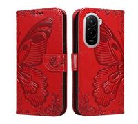 SHYXGLON Wallet Case Compatible with Xiaomi Poco M7 4G, Premium Leather Wallet Cover [Anti-Fraud] [Card Slots] [Wrist Strap] Kickstand Flip Case for Xiaomi Poco M7 4G (Red#)