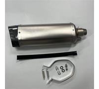 SHYYBD 51mm Motorcycle Exhaust Escape Pipe Exhaust Muffler For BMW F800gs S1000rr For R6 R3 R25 MT07 With Db Killer Muffler Exhaust Pipe(Silver)