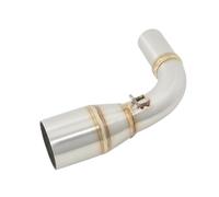 SHYYBD 51MM Slip On Motorcycle Exhaust Middle Pipe Adapter For SUZUKI DR160 DR 160 DR150S Exhaust Muffler Front Link Pipe Connector Muffler Exhaust Pipe(Mid Link Pipe)