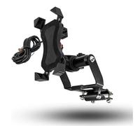 SHYYBD Motorcycle GPS Navigation Plate Bracket Mobile Phone Holder Phone For Africa Twin CRF1000L 2018-2019 CRF 1000 L Front Bar Holder GPS(Black 6)