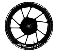 SHYYBD Wheel Rim Sticker Motorcycle 17 Inch Front And Rear Wheel Hub Sticker Decal Waterproof Reflective Decorative Rim Stickers For Suzuki Bandit BANDIT Stickers Set(Color 4)