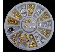 shyymaoyi Fashion Starfish Whelk Seahorse Shell Turtle Mermaid Anchor Mixed Shape 3D Nail Art Tips DIY Nail Art Decor Accessory