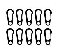 SHYYOULQE 10Pcs Small Carabiner Clip For Backpacks Camping Outdoor Stainless Steels Keyring Hook D Shape Hook Locking Keychain Clip