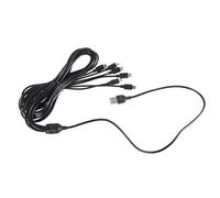 SHYYOULQE 150cm Travel USB Charging Solution Power Splitter Cord with Input & 6 5Pin Output for Multiple Devices Electronic Accessories