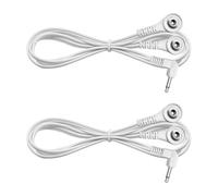 SHYYOULQE 2Pieces TENS to 3.5mm Snapping Electrode Adapters Cable Shield 2. 3. Plugs for EMS Therapies Devices and Muscle Recovery Tools TENS EMS Replacement Cable