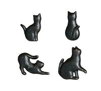 SHYYOULQE 4Pcs Cats Shape Cabinet Knob Drawer Pulls Unique Furniture Decorative Handle for Kitchen Cupboard Wardrobe Enduring Unique Cats Shape Cabinet Pull and Knob