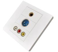 SHYYOULQE 86 Customizable Modulars Panel Wall Outlet Mount Socket for Sound Video Interfaces Embedded Frame ABS Construction Modulars Faceplate