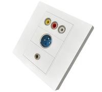 SHYYOULQE 86 Customizable Modulars Panel Wall Outlet Mount Socket for Sound Video Interfaces Embedded Frame ABS Construction Modulars Faceplate