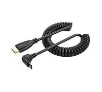 SHYYOULQE 90 Degree HDMIcompatible Male to Male Spring Coils Cable Version 1.4 Video Cable Supports 1080P Resolutions Adapter