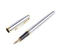 SHYYOULQE BAOER 388 Black Metal Fountain Pen Nib Business M Nib Fountain Calligraphy Student School Supplies Classic Writing Tools Stainless Steel Right and Left Hand Leakage a