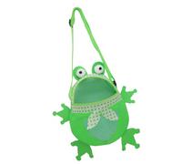 SHYYOULQE Beach Toy Bags Lovely Frogs Shape Seashells Shell Collecting with Adjustable Carrying Straps Outdoor Activity Bag