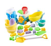 SHYYOULQE Bright Color Sandcastle Building Sand Tool Set for Outdoor Play with Essential Tool and Bucket for Beach Outdoor Sand Accessories