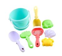 SHYYOULQE Bright Color Sandcastle Building Sand Tool Set for Outdoor Play with Essential Tool and Bucket for Beach Outdoor Sand Accessories
