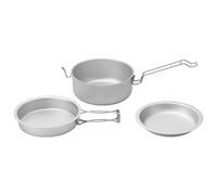 SHYYOULQE Camping Cook Pots With Folding Handle Outdoor Cooking Pots Frypan Bowl Utensils Camping Cookware Easy To Clean Picnic Tableware With Folding Handle