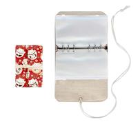 SHYYOULQE Circular Needle Bag with Zippered Closure, Red lucky, D