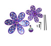 SHYYOULQE Double Layer Sequins Windmill Colorful Wind Spinner Kids Toy New Solar Garden Decorations