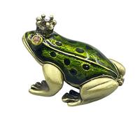 SHYYOULQE Elaborate Treefrog Chaplet Jewelry Box Multifunctional Metal Mixture Planner for Home Deck and Addons Storage Answer Metal Alloy Decorative Jewelry Storage Box