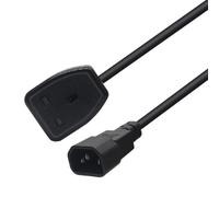 SHYYOULQE Flexible C14 to UK Power Cord 30cm Length 3 Pin to Cable Efficient to Extension Cord for Home Male to Female UK Cable