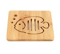 SHYYOULQE Round/Square Wood Mug Coasters Insulation Bowl Mat Wooden Placemat Tea Coffee Cup Table Pad Drink for Drinks Funny Faces