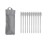 SHYYOULQE Stainless Steel Tent Stake Heavy Duty Peg with Bag for Camping Beach Canopies & Outdoor Anchors Stake Outdoor Ground Anchors