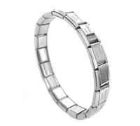 SHYYOULQE Sweet Girls Stainless Steel Cute Punk Cool Italian Bangles for Women Party Club Korean Fashion Jewelry Elastic Bracelets for Silver